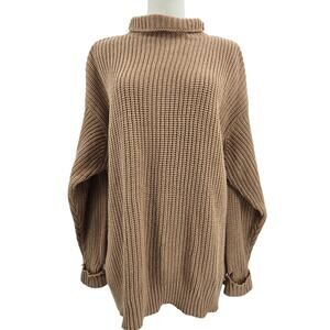 American Eagle Womens Fisherman Cozy Norm Oversized Turtleneck Knit Sweater XS/S